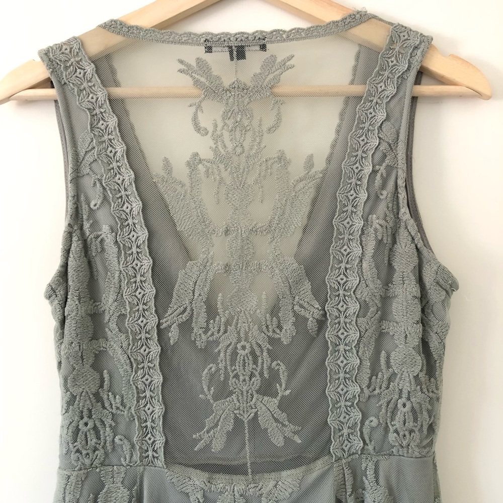 Wishlist Sleeveless Embroidered Lace Mini Dress - Picture 5 of 6